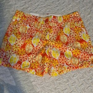 crown & ivy Citrus Patterned Women's Shorts